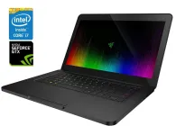 Ігровий ноутбук Razer Blade 14 / 14" (1920x1080) IPS / Intel Core i7-7700HQ (4 (8) ядра по 2.8 - 3.8 GHz) / 16 GB DDR4 / 1000 GB SSD / nVidia GeForce GTX 1060, 6 GB GDDR5, 192-bit / WebCam / Win 11 Home б/в
