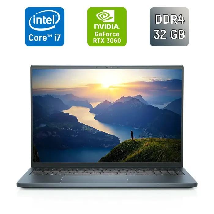 Ігровий ноутбук Dell Inspiron 16 7610 / 16" (3072x1920) IPS / Intel Core i7-11800H (8 (16) ядер по 2,3 - 4,6 ГГц) / 32 ГБ DDR4 / 1000 ГБ SSD / nVidia GeForce RTX 3060, 6 ГБ GDDR6, 192-біт / Веб-камера / Windows 11 б/в - зображення 1