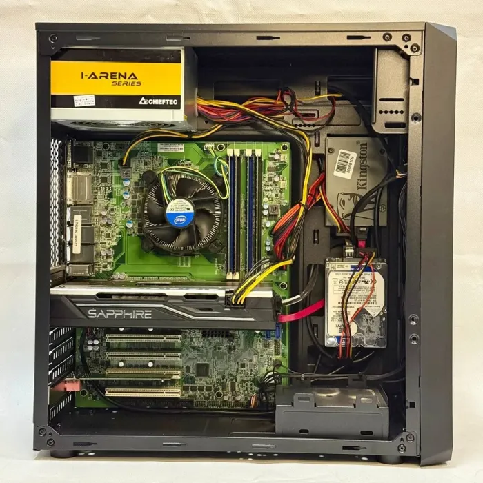 Комп'ютер Vinga CS210B Black Tower / Intel Core i7-4790S (4 (8) ядра по 3.2 - 4.0 GHz) / 16 GB DDR3 / 240 GB SSD + 1000 GB HDD / AMD Radeon RX 570, 4 GB GDDR5, 256-bit / 400W б/в - зображення 5