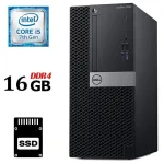 Комп'ютер Dell OptiPlex 7050 Tower / Intel Core i5-7500 (4 ядра по 3.4 - 3.8 GHz) / 16 GB DDR4 / 500 GB SSD / Intel HD Graphics 630 / 240W / HDMI / DisplayPort б/в