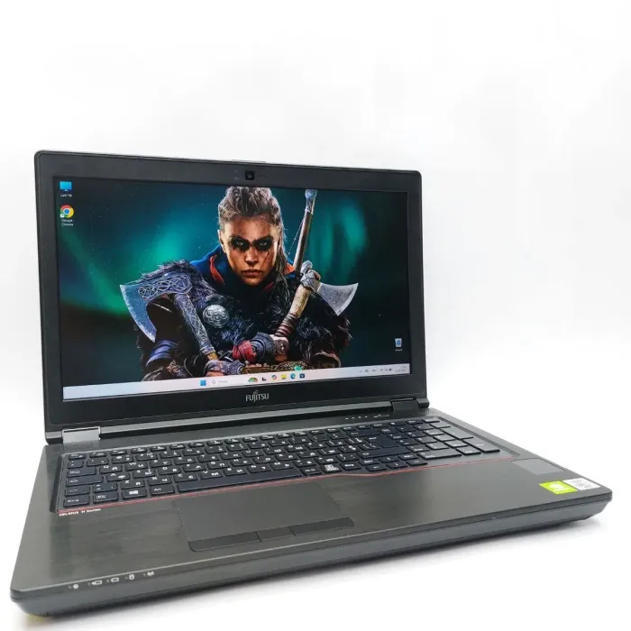 Мобільна робоча станція Fujitsu Celsius H7510 / 15.6" (1920x1080) IPS / Intel Core i7-10850H (6 (12) ядер по 2.7 - 5.1 GHz) / 32 GB DDR4 / 512 GB SSD M.2 / nVidia Quadro T1000, 4 GB GDDR6, 128-bit / WebCam б/в - зображення 2