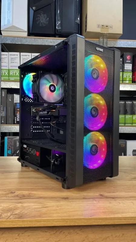 Збірка під замовлення: Qube Storm Black Tower / Intel Core i5-10400F (6 (12) ядер по 2.9 - 4.3 GHz) / 16 GB DDR4 / 500 GB SSD M.2 / nVidia GeForce GTX 1660 Super, 6 GB GDDR6, 192-bit / HDMI / 550W б/в - зображення 2