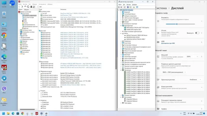 Мобільна робоча станція Dell Precision 7740 / 17.3" (3840x2160) IPS / Intel Core i7-9850H (6 (12) ядер по 2.6 - 4.6 GHz) / 32 GB DDR4 / 256 GB SSD + 1000 GB SSD / AMD Radeon Pro WX 7130, 8 GB GDDR5, 256-bit / WebCam / Win 11 Pro б/в - зображення 9