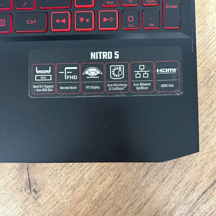 Ігровий ноутбук Acer Nitro 5 AN515-43 / 15.6" (1920x1080) IPS / AMD Ryzen 5 3550H (4 (8) ядра по 2.1 - 3.7 GHz) / 8 GB DDR4 / 256 GB SSD / AMD Radeon RX 560X, 4 GB GDDR5, 128-bit / WebCam б/в - зображення 8
