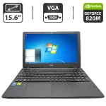 Ноутбук Acer Aspire E5-571G / 15.6" (1366x768) TN / Intel Core i3-4005U (2 (4) ядра по 1.7 GHz) / 6 GB DDR3 / 500 GB HDD / nVidia GeForce 820M, 1 GB GDDR3, 64-bit / WebCam / DVD-ROM б/в