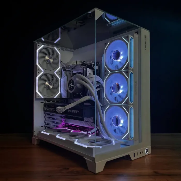 Збірка під замовлення:: комп'ютер GameMax Infinity Pro White Tower / AMD Ryzen 7 7700 (8 (12) ядер по 3,8 - 5,3 ГГц) / 32 ГБ DDR5 / 2000 ГБ SSD M.2 / nVidia GeForce RTX 5070, 12 ГБ GDDR7, 192-біт / 850 Вт - зображення 3