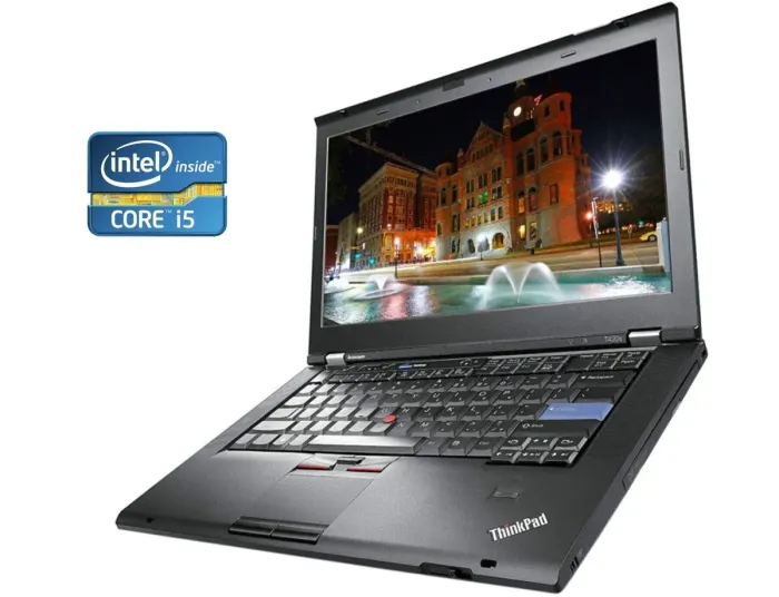 Ноутбук Б-клас Lenovo ThinkPad T420s / 14" (1600x900) TN / Intel Core i5-2520M (2 (4) ядра по 2.5 - 3.2 GHz) / 4 GB DDR3 / 120 GB SSD / Intel HD Graphics 3000 / WebCam / Без АКБ б/в - зображення 1