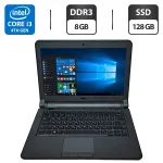 Ноутбук Б-клас Dell Latitude 3340 / 13.3" (1366x768) TN / Intel Core i3-4010U (2 (4) ядра по 1.7 GHz) / 8 GB DDR3 / 128 GB SSD / Intel HD Graphics 4400 / WebCam б/в