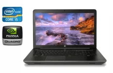 Мобильная рабочая станция HP zBook 17 G3 / 17.3" (1920x1080) IPS / Intel Core i5-6440HQ (4 ядра по 2.6 - 3.5 GHz) / 16 GB DDR4 / 128 GB SSD + 1000 HDD / nVidia Quadro M3000M, 4 GB GDDR5, 256-bit / Fingerprint / WebCam б/в