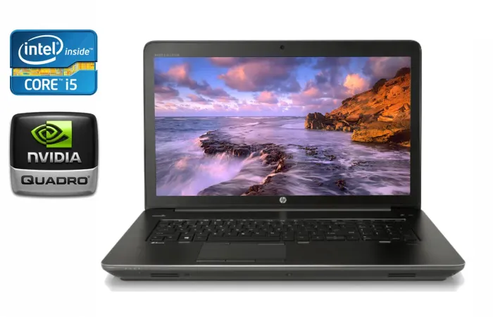 Мобильная рабочая станция HP zBook 17 G3 / 17.3" (1920x1080) IPS / Intel Core i5-6440HQ (4 ядра по 2.6 - 3.5 GHz) / 16 GB DDR4 / 128 GB SSD + 1000 HDD / nVidia Quadro M3000M, 4 GB GDDR5, 256-bit / Fingerprint / WebCam б/в - зображення 1