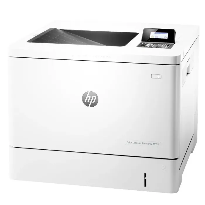 Принтер HP Color LaserJet Managed M553dnm / Лазерний кольоровий друк / 1200x1200 dpi / A4 / 38 стор/хв / Ethernet, USB 2.0 / Дуплекс б/в - зображення 3