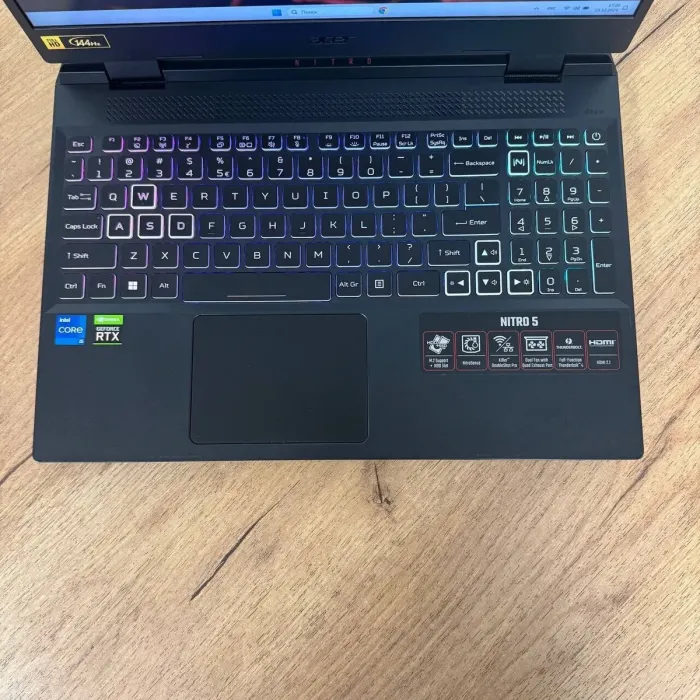 Ігровий ноутбук Б-клас Acer Nitro 5 AN515-58 / 15.6" (1920x1080) IPS / Intel Core i5-12500H (12 (16) ядер по 3.3 - 4.5 GHz) / 16 GB DDR4 / 512 GB SSD / nVidia GeForce RTX 3050 Ti, 4 GB GDDR6, 128-bit / WebCam б/в - зображення 7