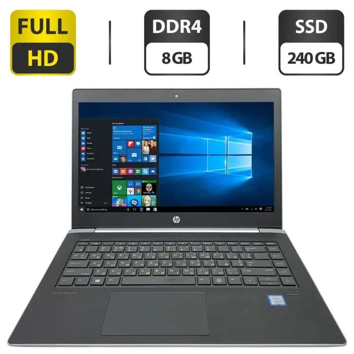 Ультрабук Б-клас HP ProBook 440 G5 / 14" (1920x1080) IPS / Intel Core i5-8350U (4 (8) ядра по 1.7 - 3.6 GHz) / 8 GB DDR4 / 240 GB SSD / Intel UHD Graphics 620 / WebCam б/в - зображення 1