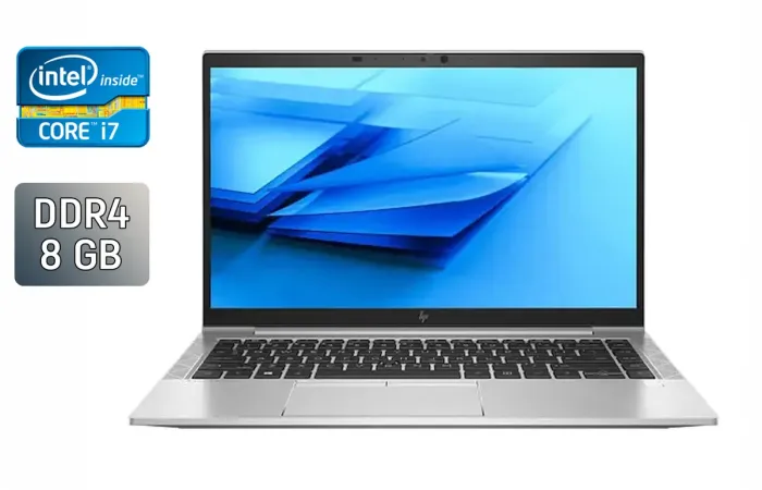 Ультрабук Б-клас HP EliteBook 840 G7 / 14" (1920x1080) IPS / Intel Core i7-10610U (4 (8) ядра по 1.8 - 4.9 GHz) / 8 GB DDR4 / 512 GB SSD / Intel UHD Graphics / WebCam / TouchID / Windows 10 б/в - зображення 1