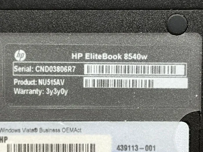 Ноутбук HP EliteBook 8540w / 15.6" (1600x900) TN / Intel Core i5-520M (2 (4) ядра по 2.4 - 2.93 GHz) / 8 GB DDR3 / 256 GB SSD / nVidia Quadro FX 880M, 1 GB DDR3, 128-bit / Без АКБ б/в - зображення 7