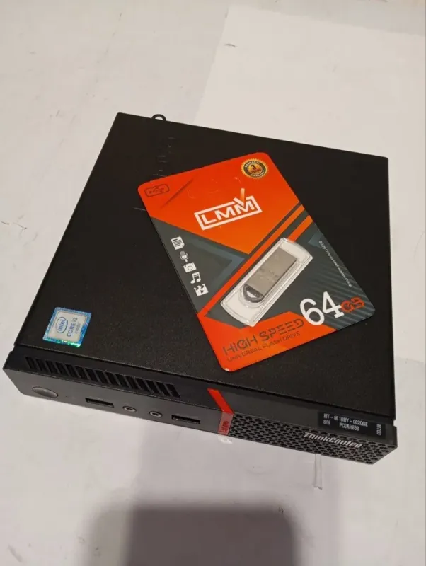 Неттоп Б-клас Lenovo ThinkCentre M700 Tiny USFF / Intel Core i3-6100T (2 (4) ядра по 3.2 GHz) / 4 GB DDR4 / 128 GB SSD M.2 / Intel HD Graphics 530 / Блок живлення в комплекті б/в - зображення 5