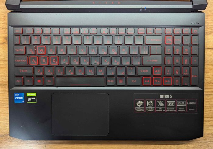 Ігровий ноутбук Acer Nitro 5 AN515-57 / 15,6" (1920x1080) IPS / Intel Core i5-11400H (6 (12) ядер по 2,7 - 4,5 ГГц) / 16 ГБ DDR4 / 500 ГБ SSD / nVidia GeForce GTX 1650, 4 ГБ GDDR6, 128-біт / Веб-камера / Windows 10 б/в - изображение 3