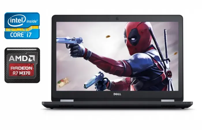 Ноутбук Dell Latitude E5570 / 15.6" (1366x768) TN / Intel Core i7-6820HQ (4 (8) ядра по 2.7 - 3.6 GHz) / 16 GB DDR4 / 512 GB SSD / AMD Radeon R7 M370, 2 GB GDDR5, 128-bit / HDMI / WebCam / Windows 10 б/в - зображення 1