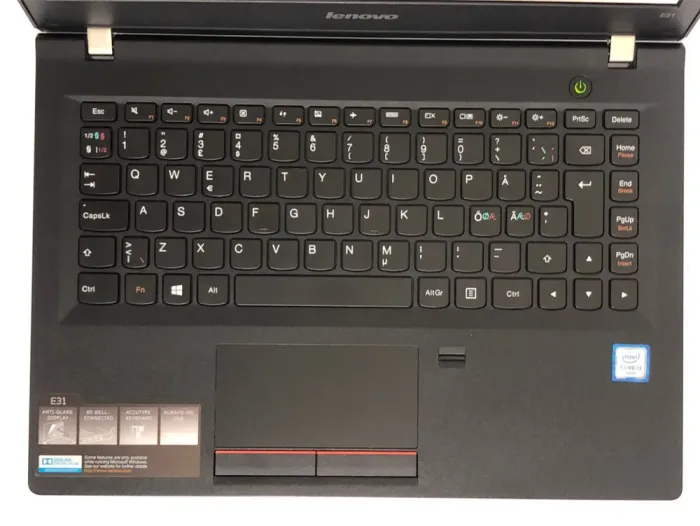 Ультрабук Lenovo E31-80 / 13.3" (1366x768) TN / Intel Core i3-6006U (2 (4) ядра по 2.0 GHz) / 8 GB DDR3 / 128 GB SSD / Intel HD Graphics 520 / WebCam / Win 10 Home б/в - зображення 8