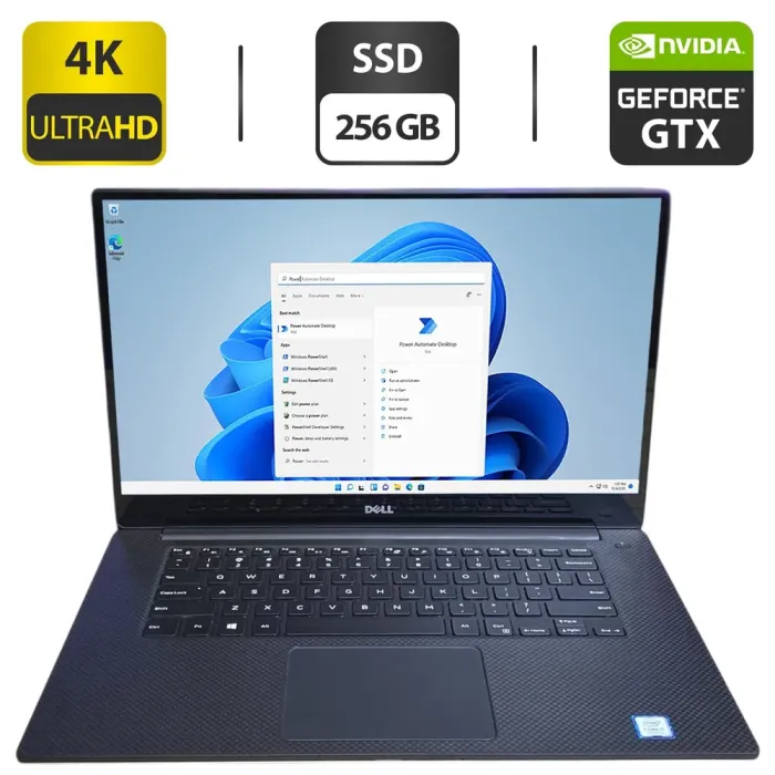 Ігровий ноутбук Dell XPS 15 9560 / 15.6" (3840x2160) IPS / Intel Core i7-7700HQ (4 (8) ядра по 2.8 - 3.8 GHz) / 16 GB DDR4 / 256 GB SSD / nVidia GeForce GTX 1050, 4 GB GDDR5, 128-bit / WebCam б/в - зображення 1