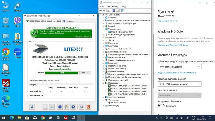 Захищений ноутбук Б-клас Panasonic Toughbook CF-C2 / 12.5" (1366х768) IPS / Intel Core i5-3427U (2 (4) ядра по 1.8 - 2.8 GHz) / 8 GB DDR3 / 256 GB SSD / Intel HD Graphics 4000 / WebCam б/в - зображення 11