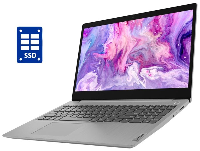 Ультрабук Lenovo IdeaPad 3 14IML05 / 14" (1920x1080) IPS / Intel Pentium Gold 6405U (2 (4) ядра по 2.4 GHz) / 8 GB DDR4 / 256 GB SSD / Intel UHD Graphics / WebCam / Win 10 Pro б/в - зображення 1