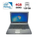 Ноутбук Б-клас Samsung R530 / 15.6" (1366x768) TN / Intel Pentium T4500 (2 ядра по 2.0 GHz) / 4 GB DDR3 / 120 GB SSD / Intel HD Graphics / WebCam б/в