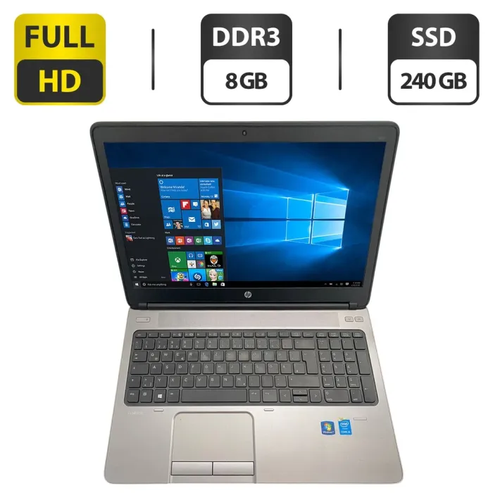 Ноутбук HP ProBook 650 G1 / 15.6" (1920x1080) TN / Intel Core i5-4210M (2 (4) ядра по 2.6 - 3.2 GHz) / 8 GB DDR3 / 240 GB SSD / Intel HD Graphics 4600 / WebCam б/в - зображення 1