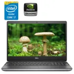Мобільна робоча станція Dell Precision 7550 / 15.6" (1920x1080) IPS / Intel Core i7-10750H (6 (12) ядер по 2.6 - 5.0 GHz) / 32 GB DDR4 / 480 GB SSD / nVidia Quadro T1000, 4 GB GDDR6, 128-bit / WebCam / 4G б/в