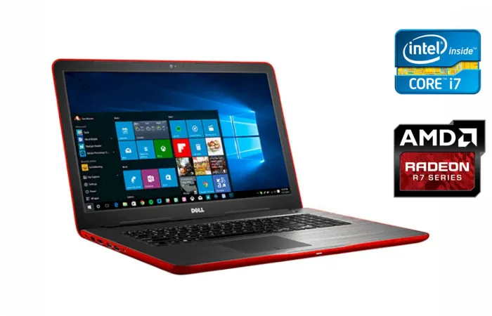 Ноутбук Dell Inspiron 5567 / 15.6" (1920x1080) IPS / Intel Core i7-7500U (2 (4) ядра по 2.7 - 3.5 GHz) / 16 GB DDR4 / 480 GB SSD / AMD Radeon R7 M445, 4 GB GDDR5, 64-bit / WebCam / Windows 10 б/в - зображення 1
