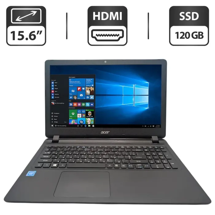 Ноутбук Acer Aspire ES1-533 / 15.6" (1366x768) TN / Intel Celeron N3350 (2 ядра по 1.1 - 2.4 GHz) / 6 GB DDR3 / 120 GB SSD / Intel HD Graphics 500 / WebCam б/в - зображення 1