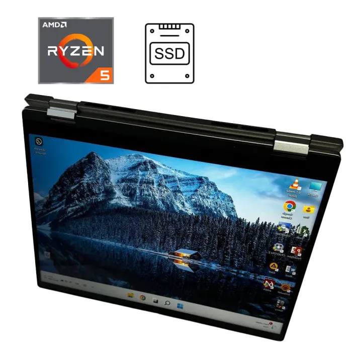 Ноутбук-трансформер Dell 7425 2-In-1 / 14" (1920x1200) IPS / AMD Ryzen 5 5625U (6 (12) ядер по 2.3 - 4.3 GHz) / 8 GB DDR4 / 256 GB SSD M.2 / AMD Radeon RX Vega 7 / WebCam б/у - зображення 1