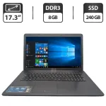Ноутбук Asus R752M / 17.3" (1600x900) TN / Intel Pentium N3540 (4 ядра по 2.16 - 2.66 GHz) / 8 GB DDR3 / 240 GB SSD / Intel HD Graphics / WebCam / DVD-ROM б/в