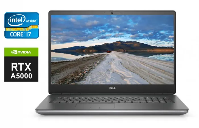 Мобільна робоча станція Dell Precision 7760 / 17,3" (1920x1080) IPS / Intel Core i7-11850H (8 (16) ядер по 2,5 - 4,8 ГГц) / 64 ГБ DDR4 / 1000 ГБ SSD / nVidia RTX A5000, 16 ГБ GDDR6, 256-біт / WebCam / Windows 11 б/в - зображення 1