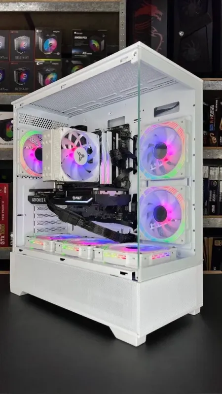 Збірка під замовлення: ігровий ПК GameMax Vista AW White Tower / AMD Ryzen 5 7500F (6 (12) ядер по 3.7 - 5.0 GHz) / 32 GB DDR5 / 2000 GB SSD M.2 / nVidia GeForce RTX 4070 Super, 12 GB GDDR6X, 192-bit / 750W - зображення 2