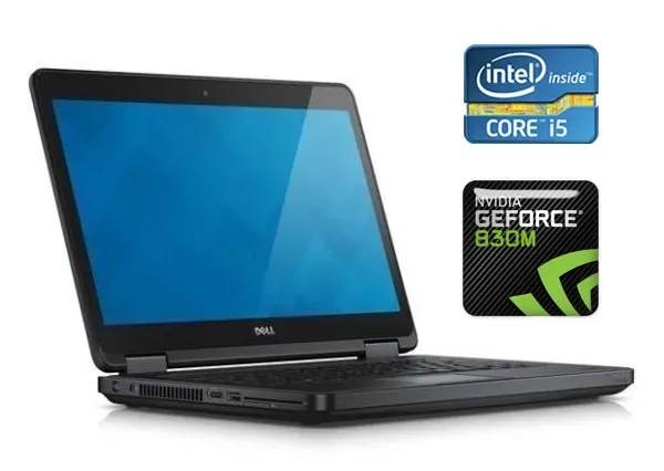 Ноутбук Dell Latitude E5450 / 14" (1920x1080) IPS / Intel Core i5-5300U (2 (4) ядра по 2.3 - 2.9 GHz) / 8 GB DDR3 / 256 GB SSD / nVidia GeForce 830M, 2 GB DDR3, 64-bit / WebCam / Fingerprint / Windows 10 б/в - зображення 1