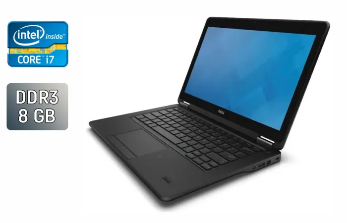Нетбук Dell Latitude E7250 / 12.5" (1366x768) TN / Intel Core i7-5600U (2 (4) ядра по 2.6 - 3.2 GHz) / 8 GB DDR3 / 128 GB SSD / Intel HD Graphics 5500 / WebCam / Fingerprint / Windows 10 б/в - зображення 1