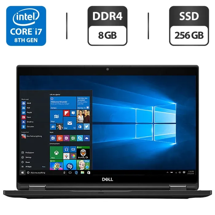 Ноутбук Dell Latitude 5490 / 14" (1920x1080) IPS / Intel Core i7-8650U (4 (8) ядра по 1.9 - 4.2 GHz) / 8 GB DDR4 / 256 GB SSD / Intel UHD Graphics 620 / WebCam б/в - зображення 1