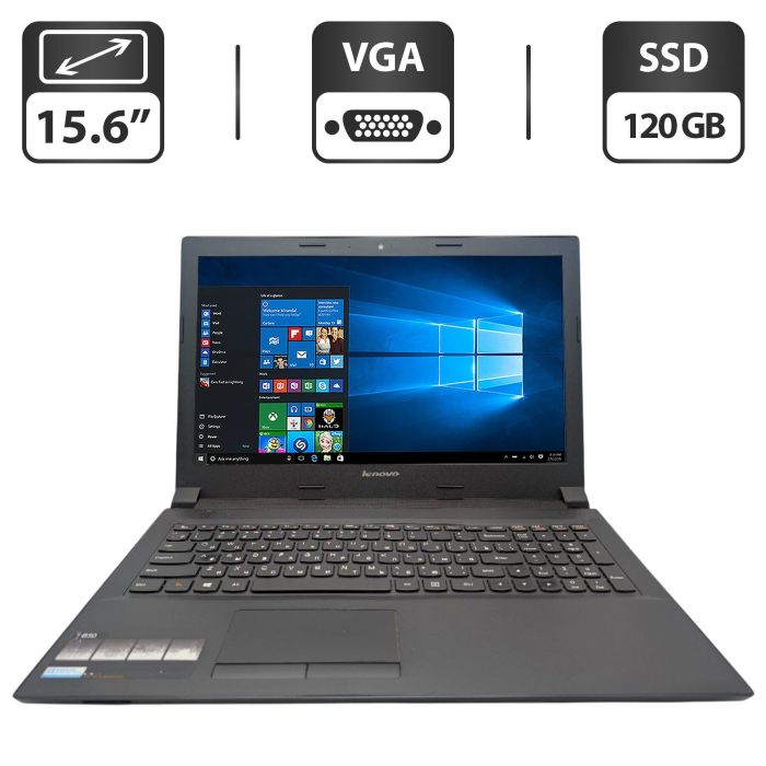 Ноутбук Lenovo B50-30 / 15.6'' (1366x768) TN / Intel Pentium N3540 (4 ядра по 2.16 - 2.66 GHz) / 8 GB DDR3 / 120 GB SSD / Intel HD Graphics / WebCam б/в - зображення 1