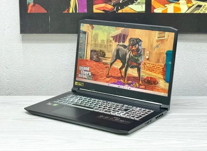 Ігровий ноутбук Acer Nitro 5 AN517-41 / 17.3" (1920x1080) IPS / AMD Ryzen 9 5900HX (8 (16) ядер по 3.3 - 4.6 GHz) / 32 GB DDR4 / 1000 GB SSD / nVidia GeForce RTX 3080, 8 GB GDDR6, 256-bit / WebCam / Win 11 Pro б/в - зображення 4