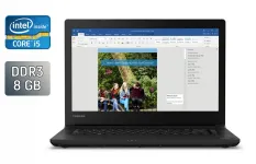 Ноутбук Toshiba Tecra C40-D / 14" (1366x768) TN / Intel Core i5-7200U (2 (4) ядра по 2.5 - 3.1 GHz) / 8 GB DDR3 / 240 GB SSD / Intel HD Graphics 620 / HDMI / Windows 10 б/в