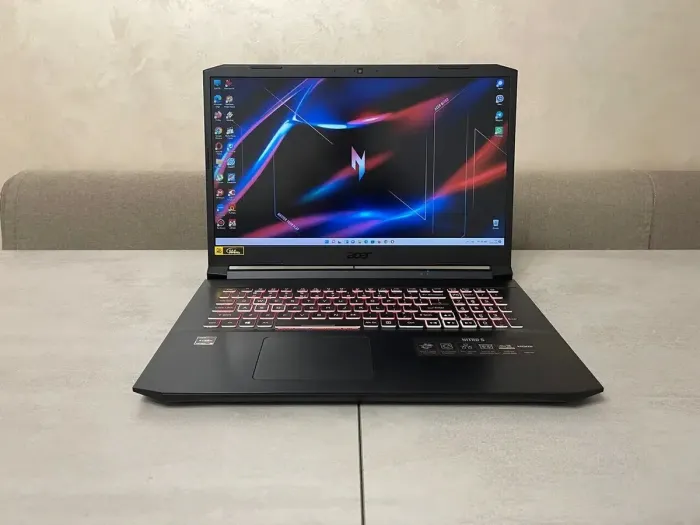 Ігровий ноутбук Acer Nitro 5 AN517-41-R7FP / 17.3" (1920x1080) IPS / AMD Ryzen 5 5600H (6 (12) ядер по 3.3 - 4.2 GHz) / 16 GB DDR4 / 512 GB SSD M.2 / nVidia GeForce RTX 3060, 6 GB GDDR6, 192-bit / WebCam / USB 3.2 / HDMI б/в - зображення 2