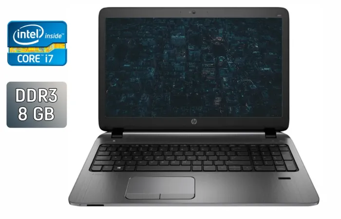 Ноутбук HP ProBook 450 G2 / 15.6" (1366x768) TN / Intel Core i7-4510U (2 (4) ядра по 2.0 - 3.1 GHz) / 8 GB DDR3 / 240 GB SSD / Intel HD Graphics 4400 / WebCam / Fingerprint / Windows 10 б/в - зображення 1