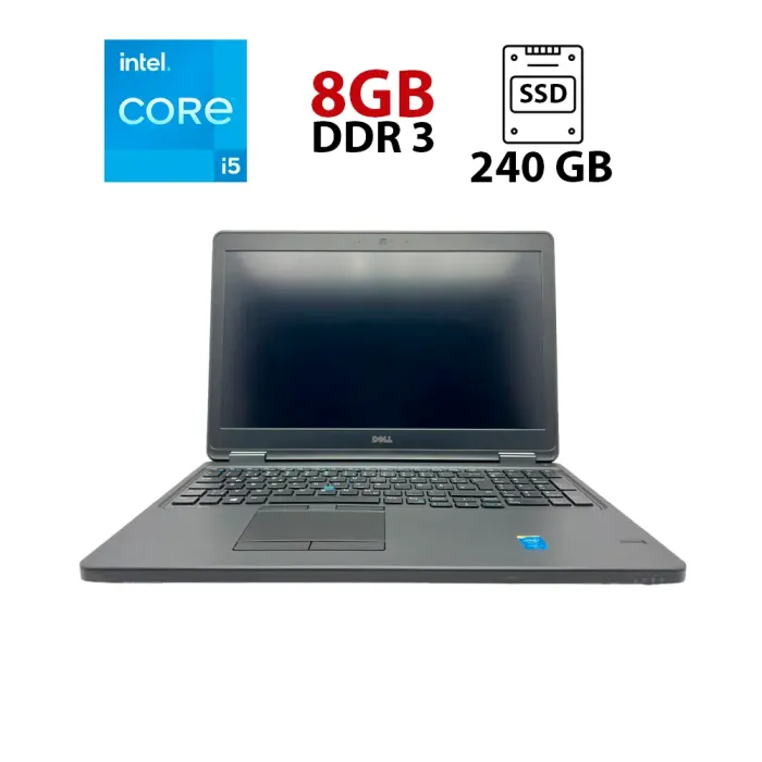 Ноутбук Dell Latitude E5530 / 15.6" (1920x1080) IPS / Intel Core i3-2350M (2 (4) ядра по 2.3 GHz) / 6 GB DDR3 / 640 GB HDD / Intel HD Graphics 3000 / WebCam / АКБ не тримає б/в - зображення 1