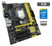 Комплект: Материнська плата Asus H81M-CT / Intel Core i5-4590S (4 ядра по 3-3.7 GHz) / 16 GB DDR3 / Intel HD Graphics 4600 / Socket LGA1150 / Кулер б/в