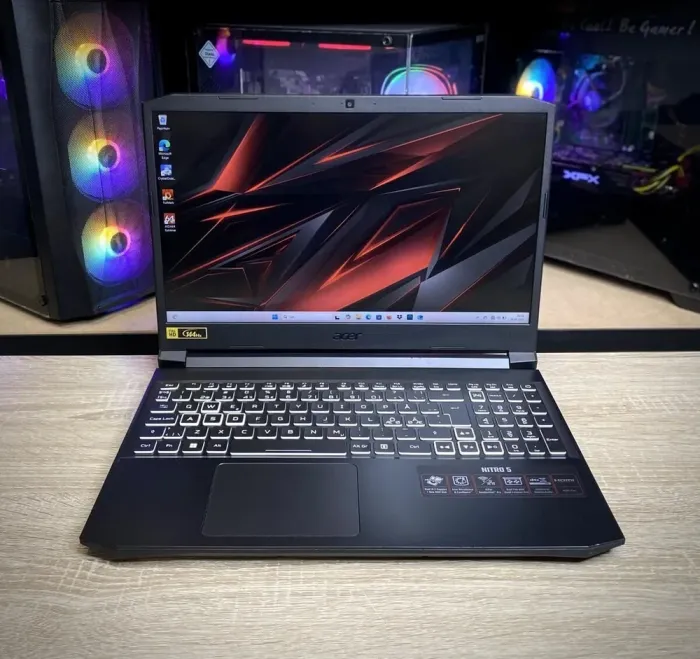 Ігровий ноутбук Acer Nitro 5 AN515-57 / 15.6" (1920x1080) IPS / Intel Core i5-11400H (6 (12) ядер по 2.7 - 4.5 GHz) / 16 GB DDR4 / 512 GB SSD / nVidia GeForce RTX 3060, 6 GB GDDR6, 192-bit / WebCam б/в - зображення 2