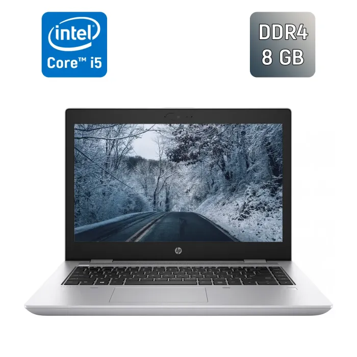 Ультрабук Б-клас HP ProBook 640 G5 / 14" (1920x1080) IPS / Intel Core i5-8365U (4 (8) ядра по 1.6 - 4.1 GHz) / 8 GB DDR4 / 256 GB SSD / Intel UHD Graphics / TouchID / WebCam б/в - зображення 1
