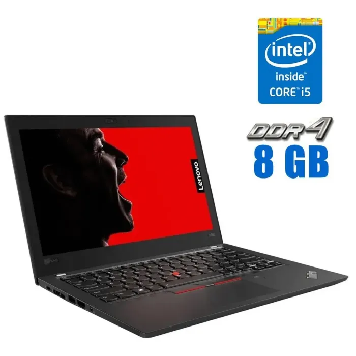 Нетбук Lenovo ThinkPad X280 / 12.5" (1366x768) TN / Intel Core i5-8250U (4 (8) ядра по 1.6 - 3.4 GHz) / 8 GB DDR4 / 240 GB SSD / Intel UHD Graphics 620 / WebCam б/в - зображення 1