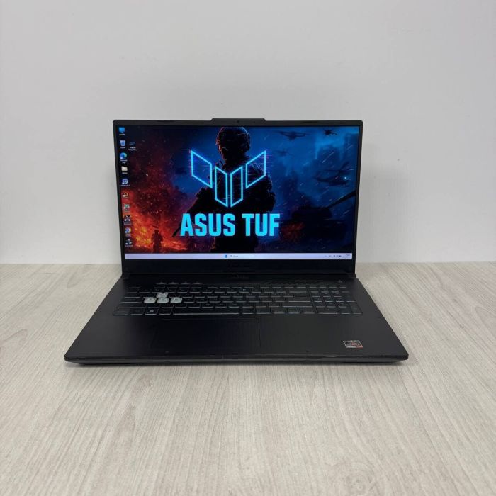 Ігровий ноутбук Asus TUF A17 FA707RM / 17,3" (1920x1080) IPS / AMD Ryzen 7 6800H (8 (16) ядер по 3,2 - 4,7 ГГц) / 16 ГБ DDR5 / 1000 ГБ SSD NVMe / nVidia GeForce RTX 3060, 6 ГБ GDDR6, 192-біт / Веб-камера б/в - зображення 2