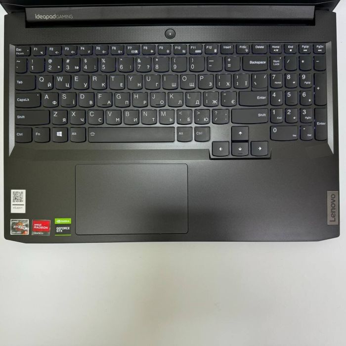 Ігровий ноутбук Lenovo IdeaPad Gaming 3-15 / 15.6" (1920x1080) IPS / AMD Ryzen 5 5600H (6 (12) ядер по 3.3 - 4.2 GHz) / 16 GB DDR4 / 512 GB SSD M.2 / nVidia GeForce GTX 1650, 4 GB GDDR5, 128-bit / WebCam / HDMI б/в - зображення 4